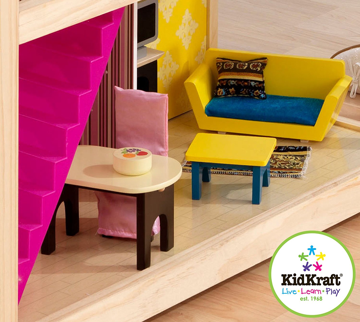 Кукольный домик для Барби - Самый роскошный, с мебелью 45 элементов, на колесиках  